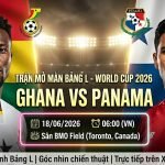 Nhận định bóng đá Ghana vs Panama (06h00 ngày 18/06) trận mở màn bảng L World Cup 2026.
